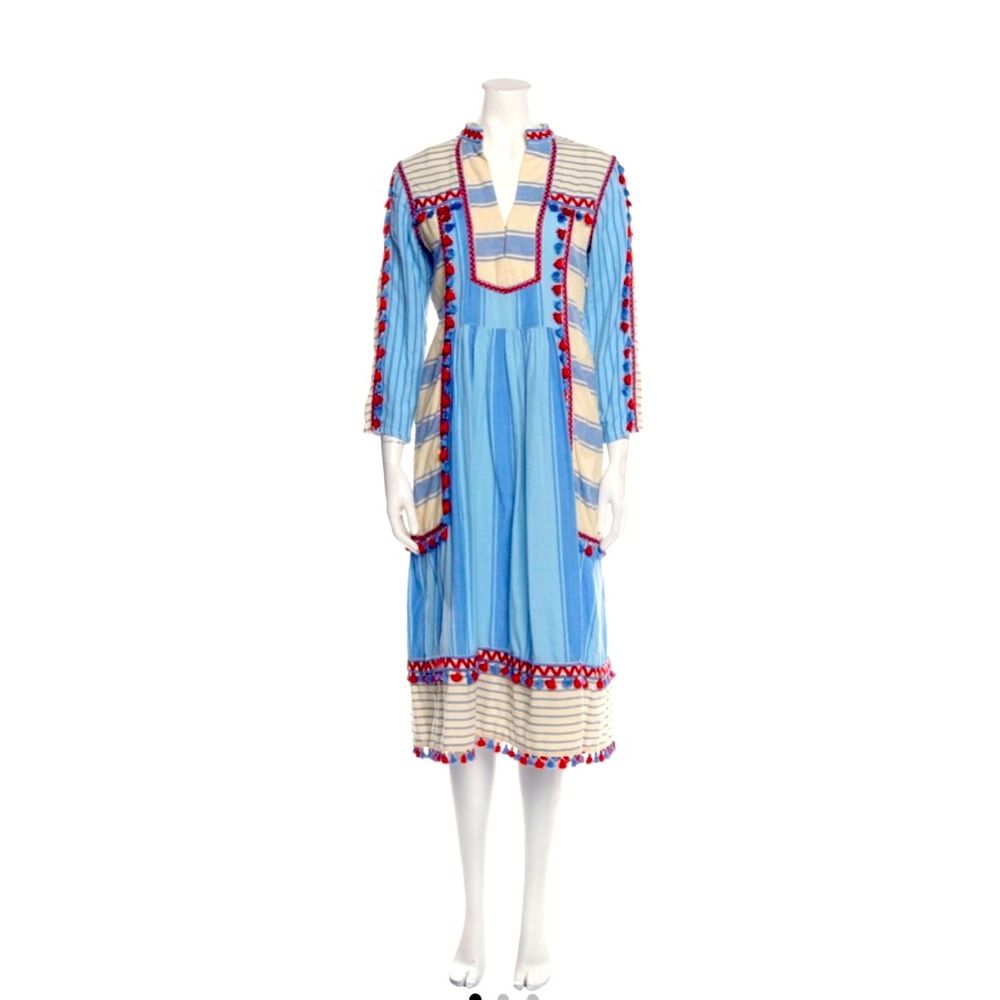 Dodo Bar Or Blue Maxi Dress EUC Size Medium